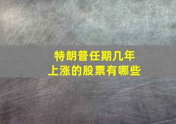 特朗普任期几年上涨的股票有哪些