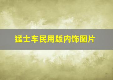 猛士车民用版内饰图片