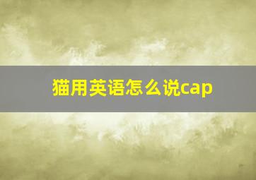 猫用英语怎么说cap