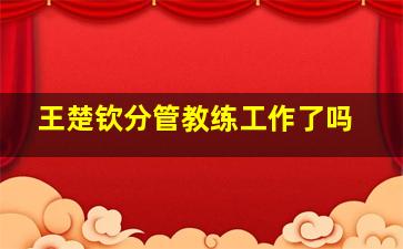 王楚钦分管教练工作了吗