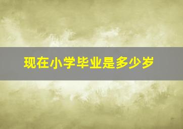 现在小学毕业是多少岁