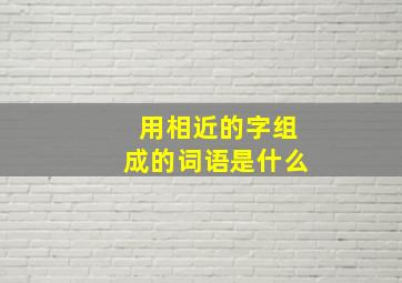 用相近的字组成的词语是什么