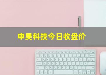 申昊科技今日收盘价