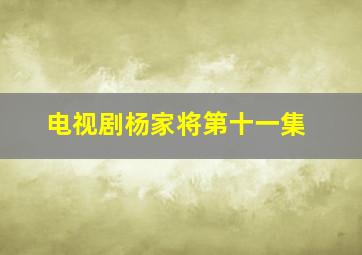 电视剧杨家将第十一集