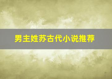 男主姓苏古代小说推荐