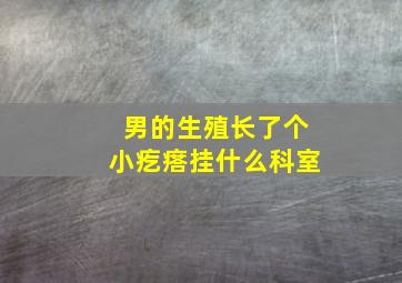 男的生殖长了个小疙瘩挂什么科室