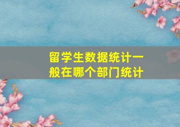 留学生数据统计一般在哪个部门统计