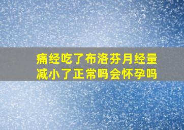 痛经吃了布洛芬月经量减小了正常吗会怀孕吗