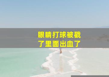 眼睛打球被戳了里面出血了