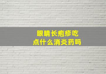 眼睛长疱疹吃点什么消炎药吗