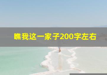 瞧我这一家子200字左右