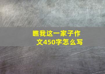 瞧我这一家子作文450字怎么写