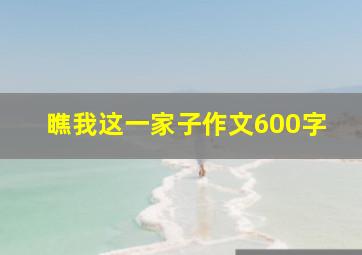 瞧我这一家子作文600字