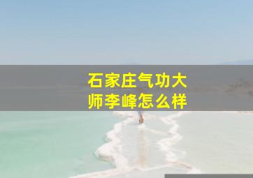 石家庄气功大师李峰怎么样