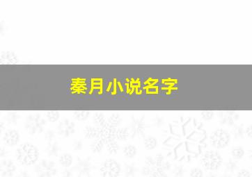 秦月小说名字