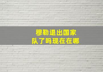 穆勒退出国家队了吗现在在哪