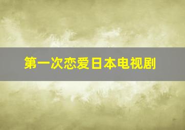 第一次恋爱日本电视剧