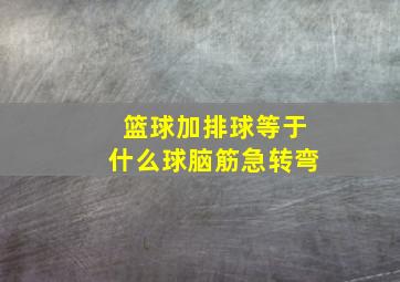 篮球加排球等于什么球脑筋急转弯