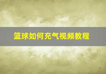 篮球如何充气视频教程