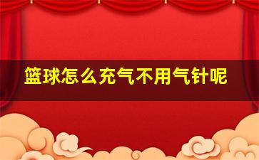 篮球怎么充气不用气针呢