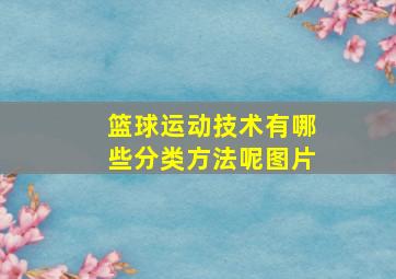 篮球运动技术有哪些分类方法呢图片