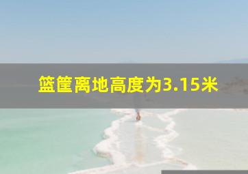 篮筐离地高度为3.15米