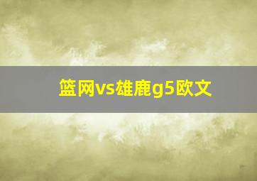 篮网vs雄鹿g5欧文