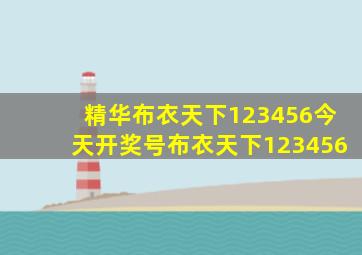 精华布衣天下123456今天开奖号布衣天下123456