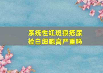 系统性红斑狼疮尿检白细胞高严重吗