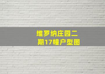 维罗纳庄园二期17幢户型图