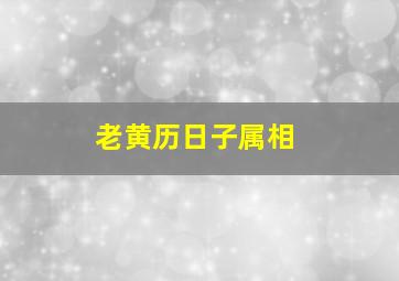 老黄历日子属相