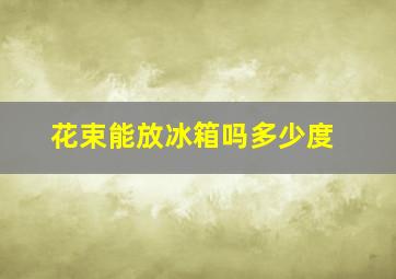 花束能放冰箱吗多少度