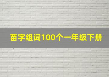 苗字组词100个一年级下册