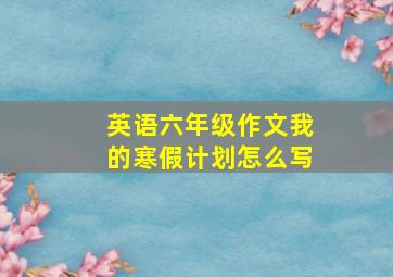 英语六年级作文我的寒假计划怎么写