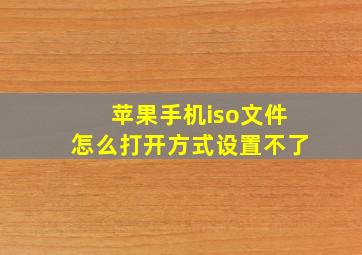 苹果手机iso文件怎么打开方式设置不了