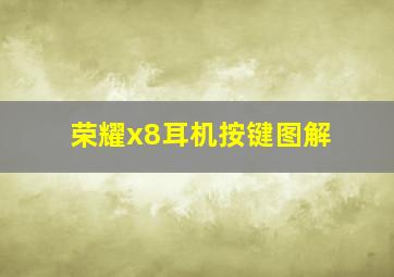 荣耀x8耳机按键图解