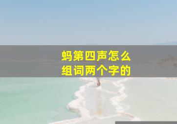 蚂第四声怎么组词两个字的