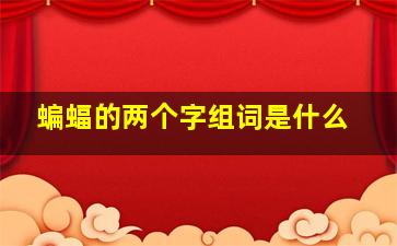 蝙蝠的两个字组词是什么