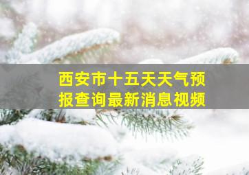 西安市十五天天气预报查询最新消息视频