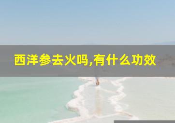 西洋参去火吗,有什么功效