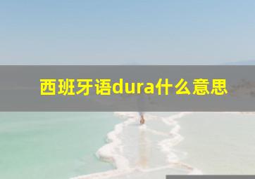 西班牙语dura什么意思