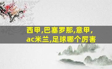 西甲,巴塞罗那,意甲,ac米兰,足球哪个厉害