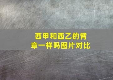 西甲和西乙的臂章一样吗图片对比