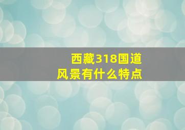 西藏318国道风景有什么特点