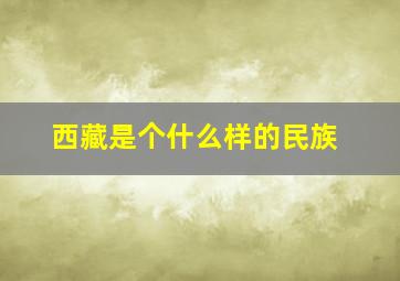 西藏是个什么样的民族