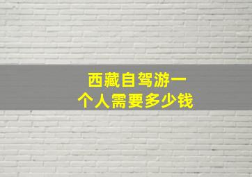 西藏自驾游一个人需要多少钱