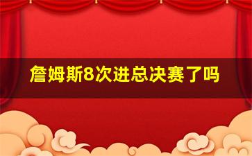 詹姆斯8次进总决赛了吗