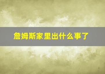 詹姆斯家里出什么事了