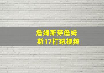 詹姆斯穿詹姆斯17打球视频