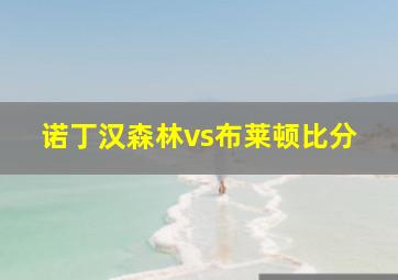 诺丁汉森林vs布莱顿比分